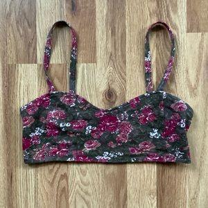 Brandy Melville | Floral Print Bralette Crop Tank
